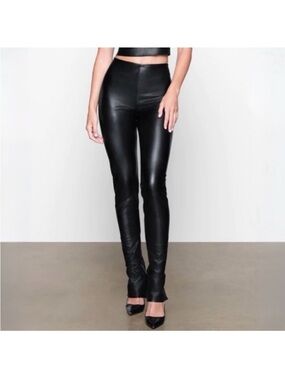 BNWT SKIMS Faux Leather Leggings Onyx XL